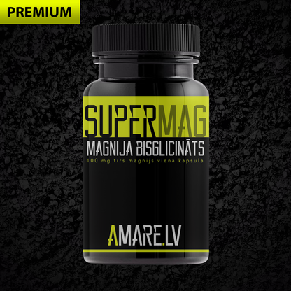 SUPERMAG – Magneesiumbisglütsinaat, Premium, 500 mg, 60 kapslit (Magnesium Bisglycinate). Toidulisand, vitamiinid.