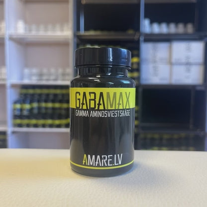 GABAMAX – Gamma-aminovõihape (GABA). Premium. 500 mg, 60 kapslit. Toidulisand, vitamiinid.